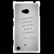 Coque Nokia Lumia 720 Expérience Gris Citation Oscar Wilde