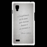 Coque LG Optimus L9 Expérience Gris Citation Oscar Wilde