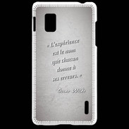 Coque LG Optimus G Expérience Gris Citation Oscar Wilde