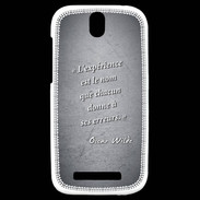 Coque HTC One SV Expérience Noir Citation Oscar Wilde