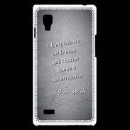 Coque LG Optimus L9 Expérience Noir Citation Oscar Wilde