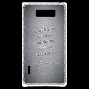 Coque LG Optimus L7 Expérience Noir Citation Oscar Wilde