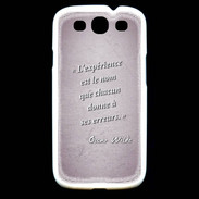 Coque Samsung Galaxy S3 Expérience Rose Citation Oscar Wilde