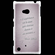 Coque Nokia Lumia 720 Expérience Rose Citation Oscar Wilde