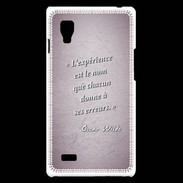 Coque LG Optimus L9 Expérience Rose Citation Oscar Wilde