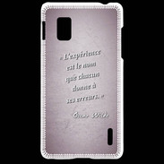 Coque LG Optimus G Expérience Rose Citation Oscar Wilde