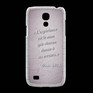 Coque Samsung Galaxy S4mini Expérience Rose Citation Oscar Wilde