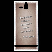 Coque Sony Xperia U Expérience Rouge Citation Oscar Wilde
