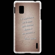 Coque LG Optimus G Expérience Rouge Citation Oscar Wilde