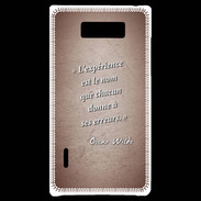Coque LG Optimus L7 Expérience Rouge Citation Oscar Wilde