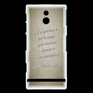 Coque Sony Xperia P Expérience Sepia Citation Oscar Wilde