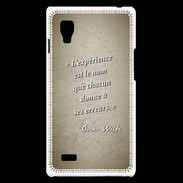 Coque LG Optimus L9 Expérience Sepia Citation Oscar Wilde