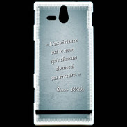 Coque Sony Xperia U Expérience Turquoise Citation Oscar Wilde