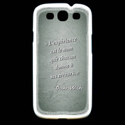 Coque Samsung Galaxy S3 Expérience Vert Citation Oscar Wilde