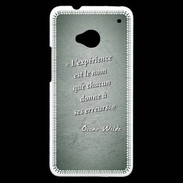 Coque HTC One Expérience Vert Citation Oscar Wilde