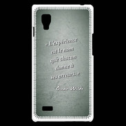 Coque LG Optimus L9 Expérience Vert Citation Oscar Wilde