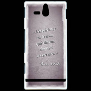 Coque Sony Xperia U Expérience Violet Citation Oscar Wilde