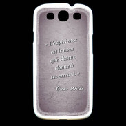 Coque Samsung Galaxy S3 Expérience Violet Citation Oscar Wilde