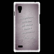 Coque LG Optimus L9 Expérience Violet Citation Oscar Wilde