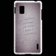 Coque LG Optimus G Expérience Violet Citation Oscar Wilde