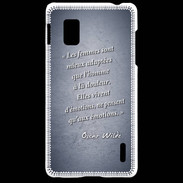 Coque LG Optimus G Femmes émotions Bleu Citation Oscar Wilde