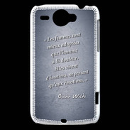 Coque HTC Wildfire G8 Femmes émotions Bleu Citation Oscar Wilde