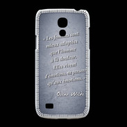 Coque Samsung Galaxy S4mini Femmes émotions Bleu Citation Oscar Wilde