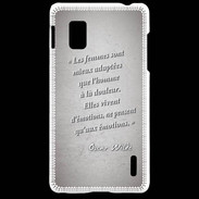 Coque LG Optimus G Femmes émotions Gris Citation Oscar Wilde
