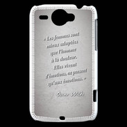 Coque HTC Wildfire G8 Femmes émotions Gris Citation Oscar Wilde
