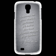 Coque Samsung Galaxy S4 Femmes émotions Noir Citation Oscar Wilde