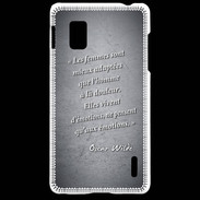 Coque LG Optimus G Femmes émotions Noir Citation Oscar Wilde