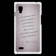 Coque LG Optimus L9 Femmes émotions Rose Citation Oscar Wilde