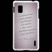 Coque LG Optimus G Femmes émotions Rose Citation Oscar Wilde