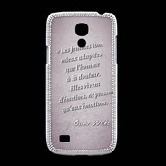 Coque Samsung Galaxy S4mini Femmes émotions Rose Citation Oscar Wilde