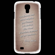 Coque Samsung Galaxy S4 Femmes émotions Rouge Citation Oscar Wilde