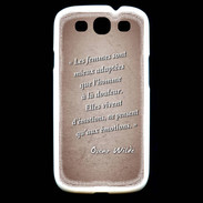 Coque Samsung Galaxy S3 Femmes émotions Rouge Citation Oscar Wilde