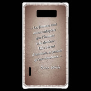 Coque LG Optimus L7 Femmes émotions Rouge Citation Oscar Wilde