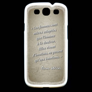 Coque Samsung Galaxy S3 Femmes émotions Sepia Citation Oscar Wilde