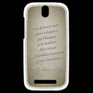Coque HTC One SV Femmes émotions Sepia Citation Oscar Wilde