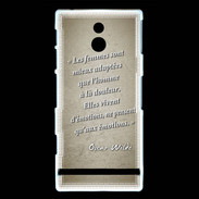 Coque Sony Xperia P Femmes émotions Sepia Citation Oscar Wilde