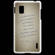 Coque LG Optimus G Femmes émotions Sepia Citation Oscar Wilde