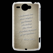 Coque HTC Wildfire G8 Femmes émotions Sepia Citation Oscar Wilde