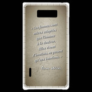 Coque LG Optimus L7 Femmes émotions Sepia Citation Oscar Wilde