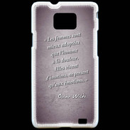 Coque Samsung Galaxy S2 Femmes émotions Violet Citation Oscar Wilde
