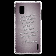 Coque LG Optimus G Femmes émotions Violet Citation Oscar Wilde