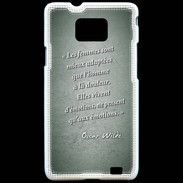 Coque Samsung Galaxy S2 Femmes émotions Vert Citation Oscar Wilde