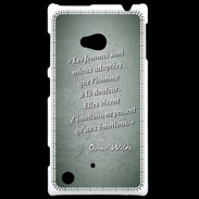 Coque Nokia Lumia 720 Femmes émotions Vert Citation Oscar Wilde