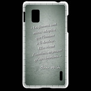 Coque LG Optimus G Femmes émotions Vert Citation Oscar Wilde