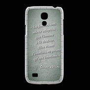 Coque Samsung Galaxy S4mini Femmes émotions Vert Citation Oscar Wilde