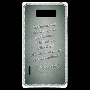 Coque LG Optimus L7 Femmes émotions Vert Citation Oscar Wilde